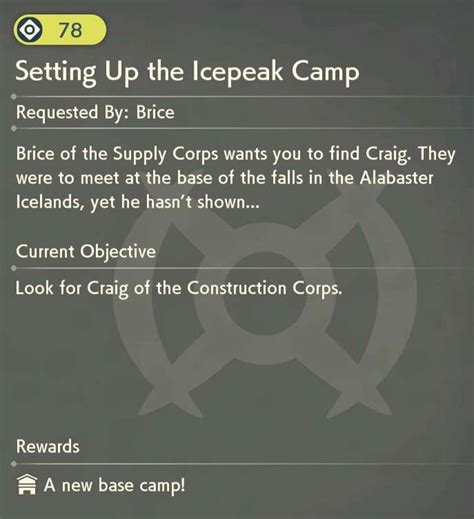 where is craig of the construction corps|Setting Up the Icepeak Camp Request Camp.